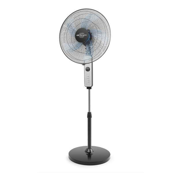 Orbegozo SF 1046 Ventilador de Pie - Temporizador hasta 1 Hora - Altura Regulable hasta 150cm - Potencia de 80W - 5 Aspas y 3 Ve
