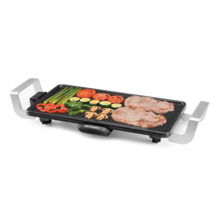 Orbegozo TB 2250 Parrilla de Asado Practica y Segura - Termostato Regulable - Asas de Aluminio de Toque Frio - Superficie de Asa