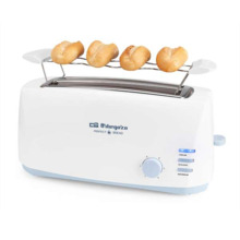 Orbegozo TO 4500 Tostadora Doble Ranura Larga - Desconexion Automatica - Potencia 1400W - 6 Niveles de Tostado - Funcion Descong