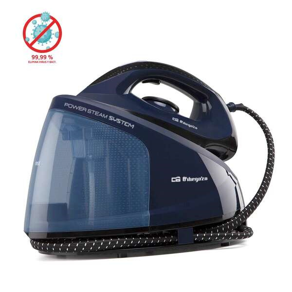 Orbegozo VP 8550 Centro de Planchado Profesional Potencia de 2400W - Deposito XL de 1.2L - Suela de Teflon Antideslizante - Vapo