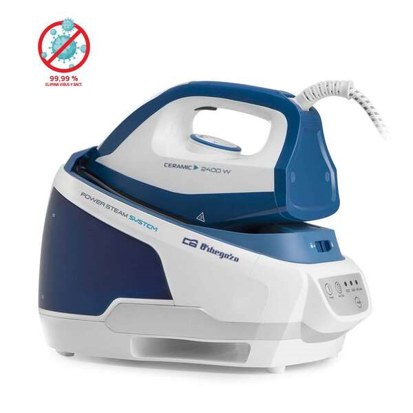 Orbegozo VP 8600 Centro de Planchado Profesional - Potencia 2400W - Deposito de 2L - Suela Ceramica - Golpe de Vapor 150 G/Min -