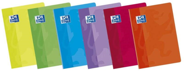 Oxford Classic Libreta Grapada A5+ 1 Linea con Margen 48 Hojas 90gr - Tapa Blanda - Colores Surtidos