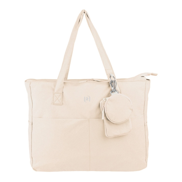 Oxford Endless Tote Bag 14L - Amplio Compartimento - 9 Bolsillos - Incluye Neceser Interior, Monedero y Tarjetero - Color Beige