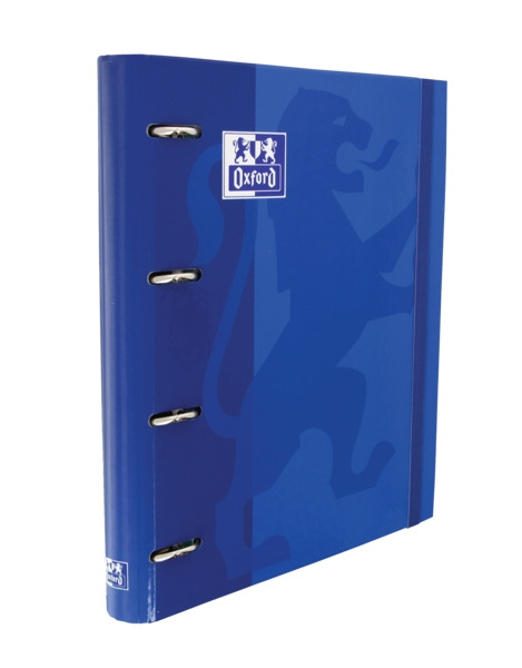 Oxford Europeanbinder Classic A4+ Carpeta de Anillas con Recambio Cuadricula 5x5 - Tapa Extradura - Cierre con Goma Elastica - C