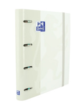 Oxford Europeanbinder Classic A4+ Carpeta de Anillas con Recambio Cuadricula 5x5 - Tapa Extradura - Cierre con Goma Elastica - C