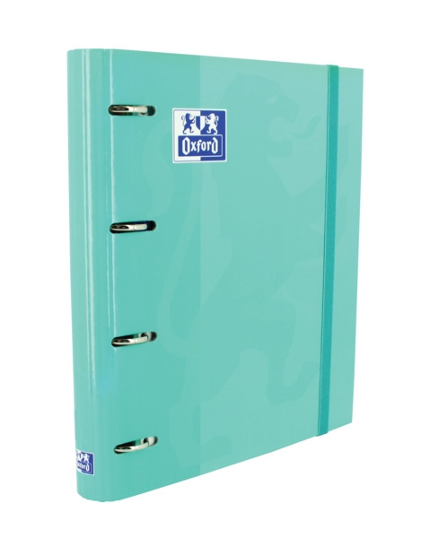 Oxford Europeanbinder Classic A4+ Carpeta de Anillas con Recambio Cuadricula 5x5 - Tapa Extradura - Cierre con Goma Elastica - C