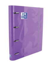 Oxford Europeanbinder Classic A4+ Carpeta de Anillas con Recambio Cuadricula 5x5 - Tapa Extradura - Cierre con Goma Elastica - C