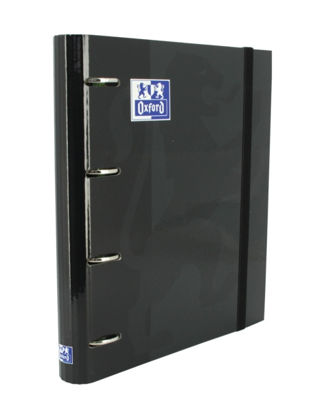 Oxford Europeanbinder Classic A4+ Carpeta de Anillas con Recambio Cuadricula 5x5 - Tapa Extradura - Cierre con Goma Elastica - C