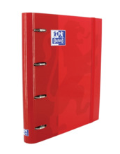 Oxford Europeanbinder Classic A4+ Carpeta de Anillas con Recambio Cuadricula 5x5 - Tapa Extradura - Cierre con Goma Elastica - C
