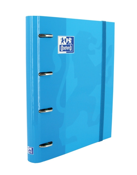 Oxford Europeanbinder Classic A4+ Carpeta de Anillas con Recambio Cuadricula 5x5 - Tapa Extradura - Cierre con Goma Elastica - C