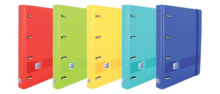 Oxford Europeanbinder Live & Go Carpeta de 4 Anillas Formato A4+ con Recambio Cuadriculado 5x5mm y 4 Taladros - Tapa de Plastico