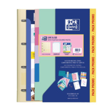 Oxford Europeanbinder Live & Go Carpeta TamaÃ±o A4+ con Recambio + Separadores - Tapa de Plastico Polyfoam - Colores Pastel Alea