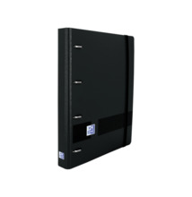 Oxford Europeanbinder Live&Go A5+ con Recambio Dots - Tapa Plastico Superresistente - Anillas 4x25mm - Cierre con Goma Elastica