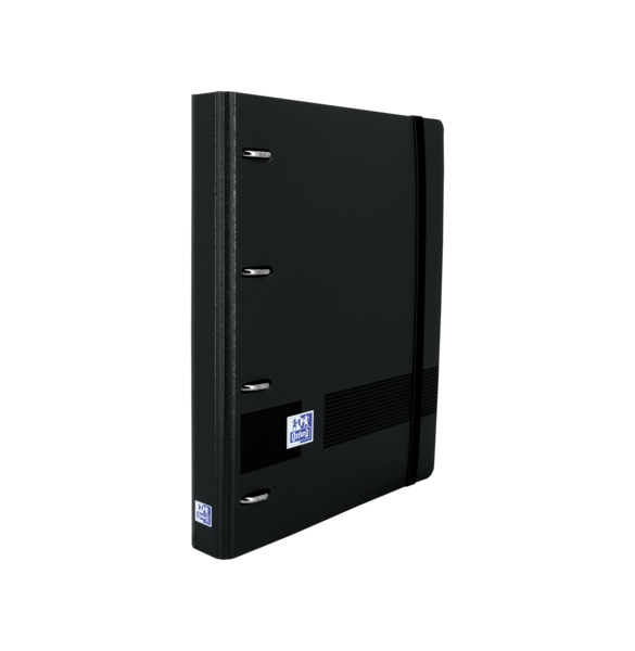Oxford Europeanbinder Live&Go A5+ con Recambio Dots - Tapa Plastico Superresistente - Anillas 4x25mm - Cierre con Goma Elastica