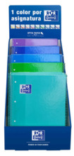 Oxford Europeanbook 1 Classic Expositor con 25 Cuadernos Espiral A4+ 80 Hojas Cuadicula 5x5 Microperforado - Tapa Extradura - Co