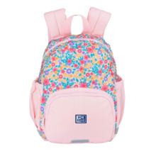 Oxford Floral Mochila Infantil 8.5L - 2 Bolsillos Laterales con Goma Eslastica - Espalda Acolchada Ergonomica - Elementos Reflec