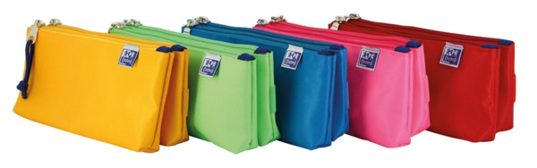 Oxford Kangoo Kids Estuche Doble Poliester - Compacto y Resistente - Colores Surtidos