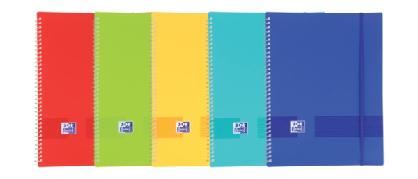 Oxford Live & Go A4 Carpeta de Fundas Espiral - Tapa de Plastico Opaco - 20 Fundas