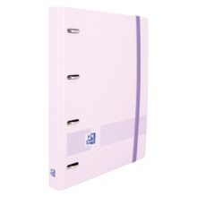 Oxford Live & Go A4+ Polyfoam Europeanbinder - Lomo de 45mm - Anillas de 4Dx35mm - Recambio 5x5 - Color Malva Pastel