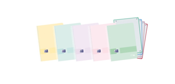 Oxford Live & Go A5+ Europeanbook - Tapa de Plastico - 120 Hojas - Colores Surtidos