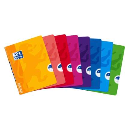 Oxford School Openflex A5+ Libreta Grapada - Tapa de Plastico Resistente - Pauta 3.5 con Margen - 48 Hojas - Colores Surtidos