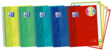 Oxford School Touch A5+ Europeanbook - Tapa Extradura Resistente - 120 Hojas de Colores Vivos - Cuadricula 5x5