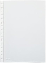 Pardo Pack de 100 Fundas Multitaladro Folio Transparentes 90 Micras - Acabado Piel de Naranja - Refuerzo en Blanco