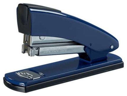 Petrus 2001 Grapadora Metalica Retro - Hasta 30 Hojas - Grapado Cerrado, Abierto y Clavado - Color Azul