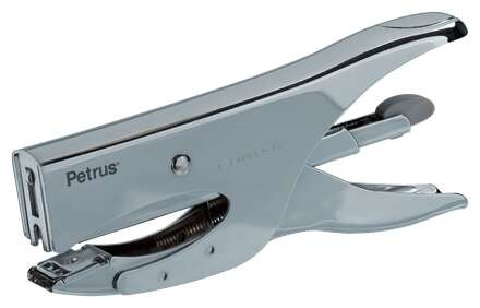 Petrus 222 Grapadora de Tenaza - Hasta 40 Hojas - Grapado Cerrado y Abierto - DiseÃ±o Ergonomico - Color Cromado