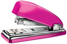 Petrus 226 WOW Grapadora Metalica + Caja de 200 Grapas - Hasta 30 Hojas - Grapado Cerrado, Abierto y Clavado - Color Fucsia Meta