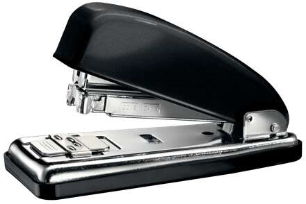 Petrus 226 WOW Grapadora Metalica + Caja de 200 Grapas - Hasta 30 Hojas - Grapado Cerrado, Abierto y Clavado - Color Negro Metal