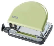 Petrus 52 Retro Taladro Perforador Metalico - Hasta 20 Hojas - Marcas de Formato - Facil Vaciado - Punzones 5.5mm - Color Mellow