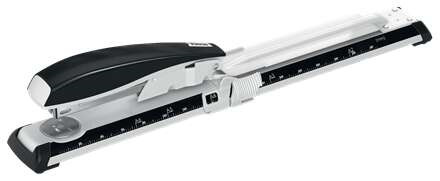 Petrus 600 Grapadora de Brazo Largo - Hasta 40 Hojas - Grapado Cerrado y Abierto - Para Grapas 22/6-8, 24/6-8 y 26/6-8 - Color G