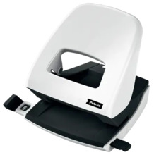 Petrus 62 WOW Taladro Perforador - Hasta 30 Hojas - Marcas de Formato - Punzones 5.5mm - Color Blanco Metalizado