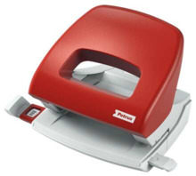 Petrus 80 Taladro Perforador PequeÃ±o - Hasta 16 Hojas - Marcas de Formato - Facil Vaciado - Punzones 5.5mm - Color Rojo