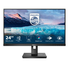 Philips S Line 242S1AE/00 Monitor 23.8" LED IPS FullHD 75Hz - Respuesta 4ms - Altavoces 4W - Regulable en Altura, Giratorio e In