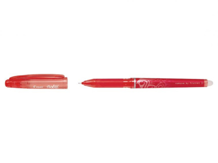 Pilot Boligrafo de gel borrable Frixion Point - Punta fina de aguja 0.5mm - Trazo 0.25mm - Grip ergonomico - Color Rojo