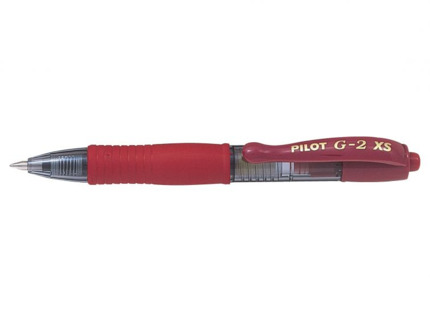 Pilot Boligrafo de Gel G2 Pixie XS Retractil - Punta de Bola Redonda 0.7mm - Trazo 0.32mm - Grip Ergonomico - Color Rojo Oscuro