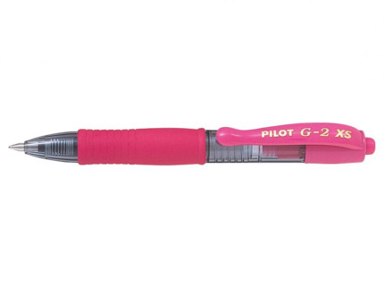Pilot Boligrafo de Gel G2 Pixie XS Retractil - Punta de Bola Redonda 0.7mm - Trazo 0.32mm - Grip Ergonomico - Color Rosa