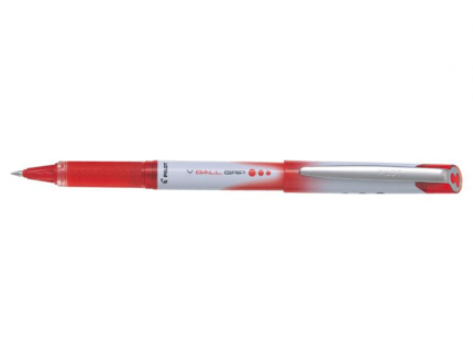 Pilot Boligrafo de Tinta Liquida V Ball Grip 05 - Punta de Bola Conica 0.5mm - Trazo 0.3mm - Grip de Goma - Color Rojo