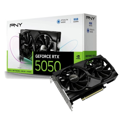 PNY GeForce RTX 5050 Tarjeta Grafica 8GB GDDR6 Dual Fan, 1X HDMI, 3X DisplayPorts