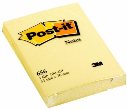 Post-it Bloc de 100 Notas Adhesivas Removibles Canary Yellow 51x76mm - Papel con Certificacion PEFC - 7100172750 - Color Amarillo Claro