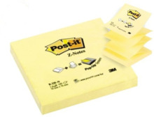 Post-it Bloc de 100 Z-Notas Adhesivas Removibles Zig-Zag Canary Yellow 76x76mm - Papel con Certificacion PEFC - 7100103164 - Col