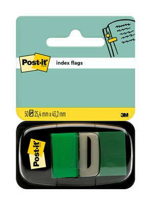 Post-it Index Dispensador con 50 Marcadores Reposicionables 25.4 x 43.2mm - Adherencia Firme - Para Marcar, SeÃ±alar o Destacar