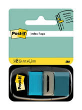 Post-it Index Dispensador con 50 Marcadores Reposicionables 25.4 x 43.2mm - Adherencia Firme - Para Marcar, SeÃ±alar o Destacar