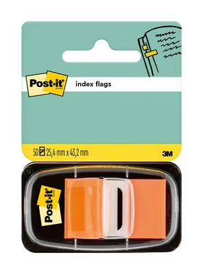 Post-it Index Dispensador con 50 Marcadores Reposicionables 25.4 x 43.2mm - Adherencia Firme - Para Marcar, SeÃ±alar o Destacar