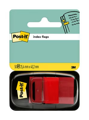 Post-it Index Dispensador con 50 Marcadores Reposicionables 25.4 x 43.2mm - Adherencia Firme - Para Marcar, SeÃ±alar o Destacar