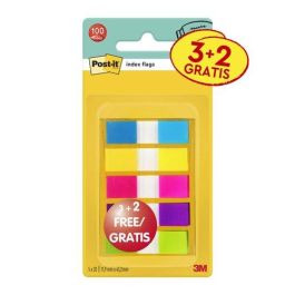 Post-It Index Pack de 5 Dispensadores con 20 Marcadores Reposicionables - Medidas 11.9x43.2mm - Colores Surtidos