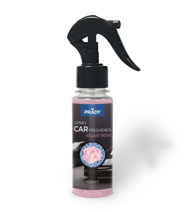 Prady Ambientador Coche Kelaat Rose - Frasco de 100 ml - Spray Pulverizador