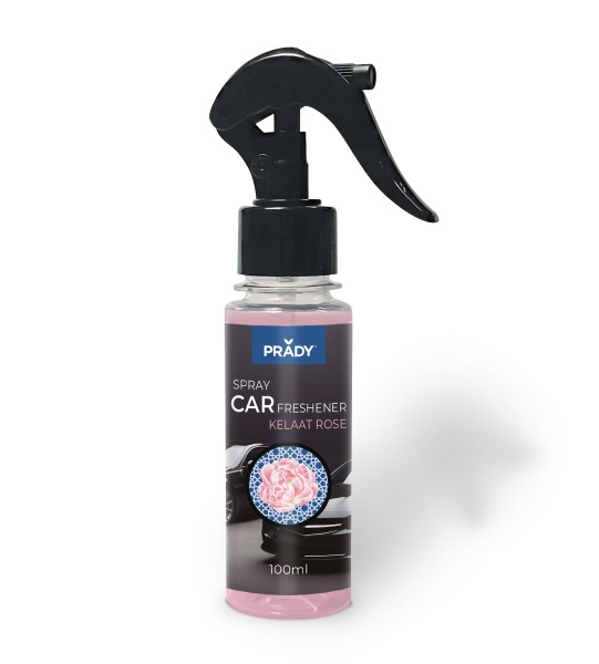 Prady Ambientador Coche Kelaat Rose - Frasco de 100 ml - Spray Pulverizador
